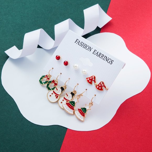 3/$35 Christmas Drop Dangle Earrings Ear Studs Set Pack Christmas Tree Gifts - Picture 1 of 5